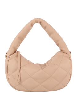 Quilted Puffy Hobo Shoulder Bag HG-0158M TAUPE